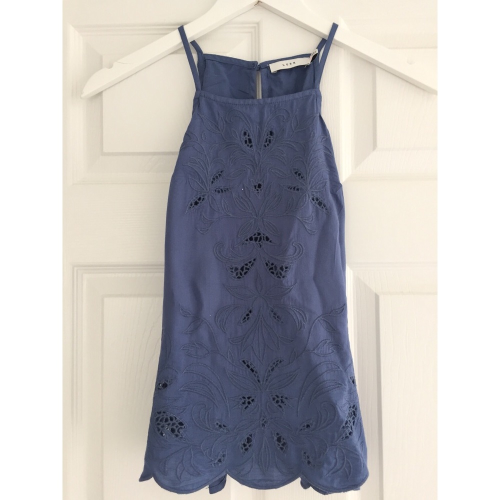 Blue/purple Cut out High Neck Tank